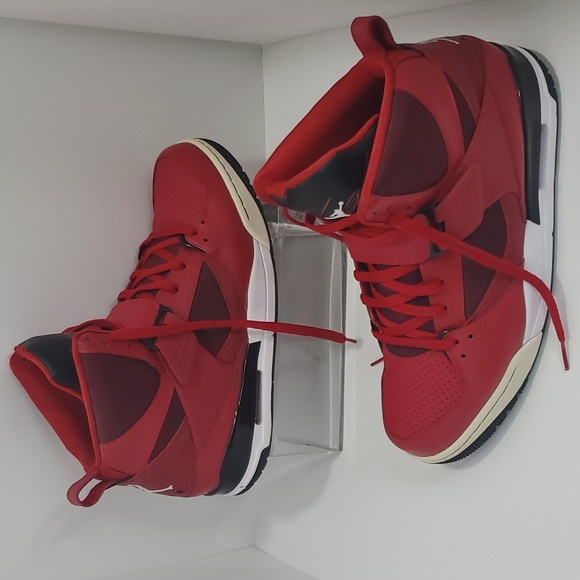 Jordan Flight 45 High Men Basketball, Size 11½, Red - Picture 4 of 15